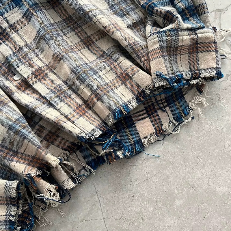 Custom Long Sleeve Plaid Logo Shirts Long Sleeve Shirts
